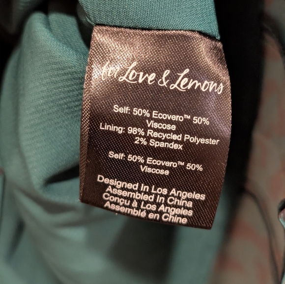 For Love And Lemons Green Wendy Strappy Green Leopard Print Mini Dress Large NWT - Picture 13 of 13